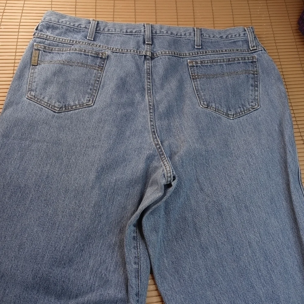 Cinch green lable men's blue jeans. Tag sz 42x32. Actual 42x27. 404pm 2_4